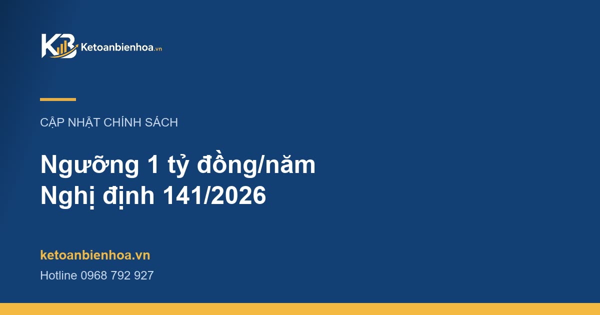 Nghị định 141/2026/NĐ-CP: hộ kinh doanh dưới 1 tỷ không nộp thuế, doanh nghiệp dưới 1 tỷ miễn thuế TNDN